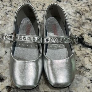 Fabkids Silver Kids' Mary Jane Shoes